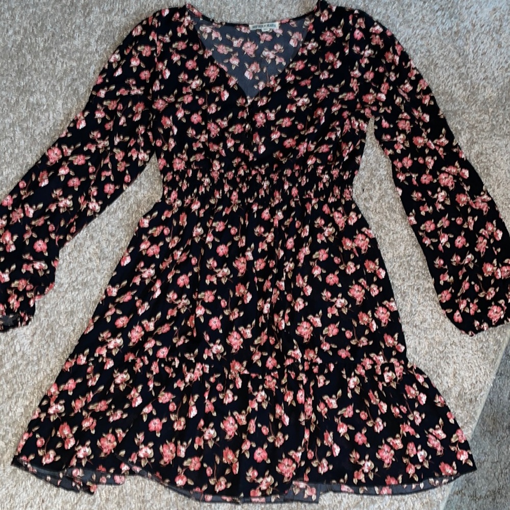 Floral long sleeved dress